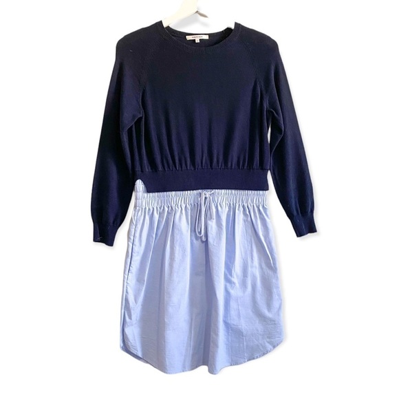 Carven Blue  'Oxford' contrast dress, Size S - Picture 2 of 14